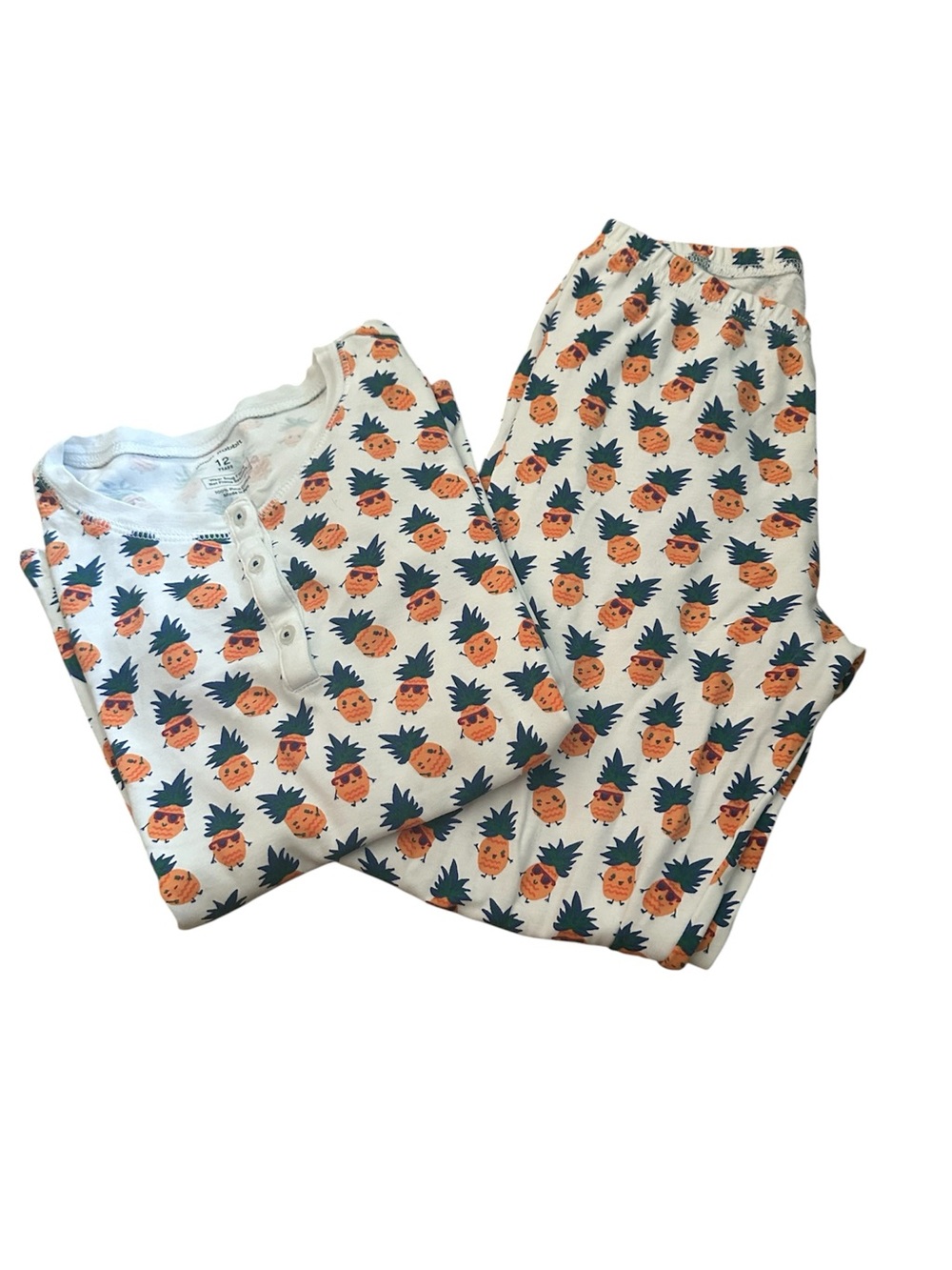 Roller Rabbit Pineapple Print Pajamas Size 12